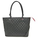 Bolso tote grande Chanel en piel de ternera negra