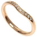 Anillo de diamante en oro rosa de 18K Tiffany con banda curva - Tiffany & Co