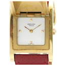 Hermes Medor Gold Plated Leather Quartz Ladies Watch - Hermès