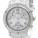 Hermes Clipper Chronograph Pink MOP Steel Quartz Ladies Watch - Hermès