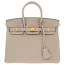 Sac à main Hermes Birkin 25 Togo en Gris Tourterelle - Hermès