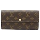 Louis Vuitton Monogram Fleuri Portemonnaie Sarah Bi-fold Lang