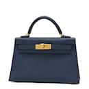 Hermes Kelly Do 2 Handbag in Navy Epsom Leather - Hermès