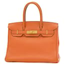 Hermes Birkin 30 Handtasche in Togo Orange - Hermès