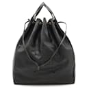 Fendi Punched Handbag in Black Leather