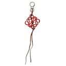 Loewe Charm Red Brown Anagram Keychain