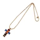 Gucci Gold Multi-Color Cross Necklace