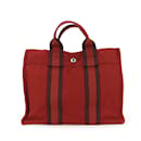 Hermes Handbag Foult PM Canvas Red Tote - Hermès