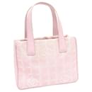 Chanel Pink Nylon and Leather Handbag