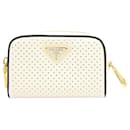 Prada White Leather Pouch