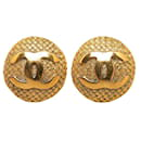 Pendientes de clip chapados en oro Chanel Coco Mark