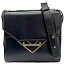 Bolsa de ombro de couro preto Bottega Veneta