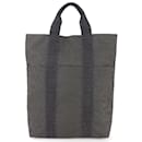 Hermes Gray Canvas Tote Bag - Hermès