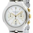 Tiffany Tesoro Chronograph 18K Gold Steel Quartz Watch - Tiffany & Co