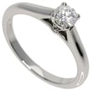 Cartier Solitaire 1P Diamond Platinum Band Ring