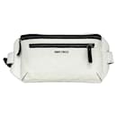 Jimmy Choo Black and White Leather Fanny Pack