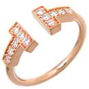 Tiffany T Wire Diamond Ladies Ring in Pink Gold - Tiffany & Co