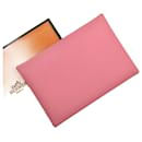 Hermes Light Pink Leather Business Card Case - Hermès