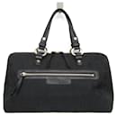 Bvlgari Logomania Women's Black Canvas and Leather Boston Bag - Bulgari