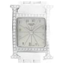 Montre Femme Hermès Heure H en Acier Quartz avec Diamants