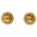 Chanel Gold Plated Clip Earrings