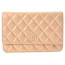 Chanel Matelasse Chain Wallet in Metallic Gold