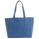 Salvatore Ferragamo Blue Leather Tote Bag