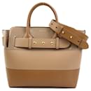 Braune Lederhandtasche von Burberry