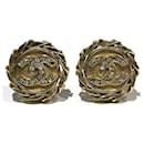 Chanel Coco Mark Rhinestone Clip Earrings