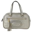 Bolso Boston de cuero dorado Loewe