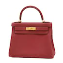 Sac à main Hermes Kelly 28 en Rouge Grenat - Hermès