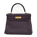 Borsa Hermes Kelly 28 in Raisin - Hermès