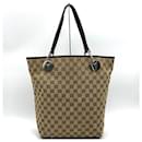 Sac fourre-tout en toile GG beige Gucci