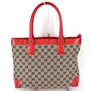 Sac à main en toile GG rouge Gucci