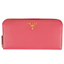 Prada Saffiano Long Wallet in Pink