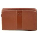 Burberry Brown Leather Clutch Bag