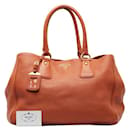 Prada Orange Leder Tote Bag BR4482