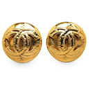 Chanel Coco Mark Gold Plated Clip Earrings