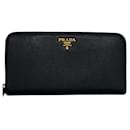 Prada 1ML506 Round Saffiano Long Wallet