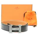 Hermes Leather H-Buckle Reversible Belt - Hermès