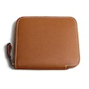 Hermes Azap Compact Coin Case in Brown Epsom Leather - Hermès