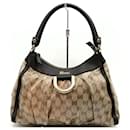 Gucci Abby Line braune GG Kristall-Handtasche