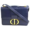 Christian Dior Navy Leather Shoulder Bag