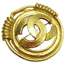 Chanel Gold Metal Brooch