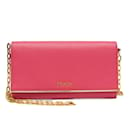 Prada 1MT440 Women's Saffiano Metal Chain/Shoulder Wallet