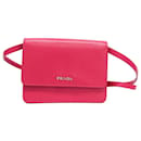 Borsa a spalla in pelle da donna Prada BT1031 in Peonia