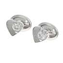 Pendientes Gucci Heart de diamante en oro blanco de 18K