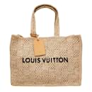 Louis Vuitton Beige Raffia Tote Bag