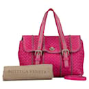 Bottega Veneta Intrecciato Handtasche aus rosa Leder