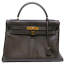 Hermes Kelly 32 Handbag in Dark Brown - Hermès